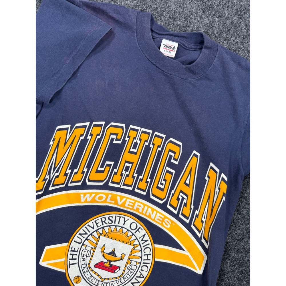 VTG 1989 Michigan Wolverines T Shirt NCAA College Football USA Made Adult S